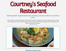 Tablet Screenshot of courtneysseafoodrestaurant.com